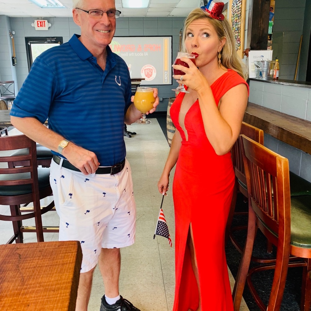 Red Jovani 22575 dress V-neck with slit